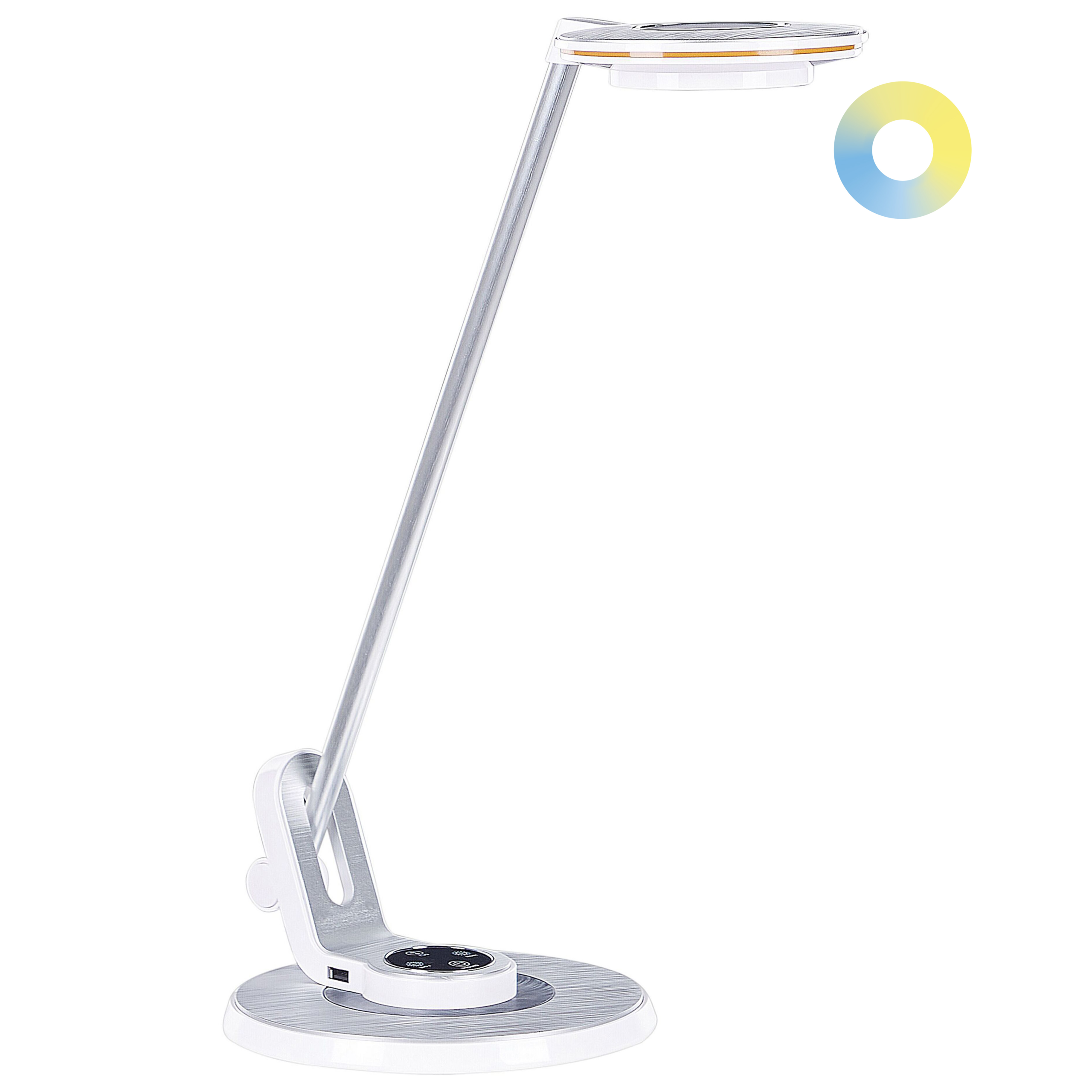 LED skrivebordslampe CORVUS Med dæmpning Metal Hvid/sølv