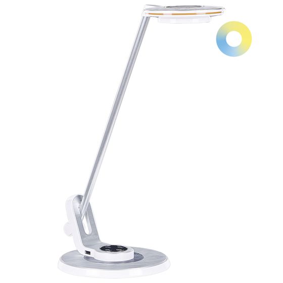 LED skrivebordslampe CORVUS Med dæmpning Metal Hvid/sølv