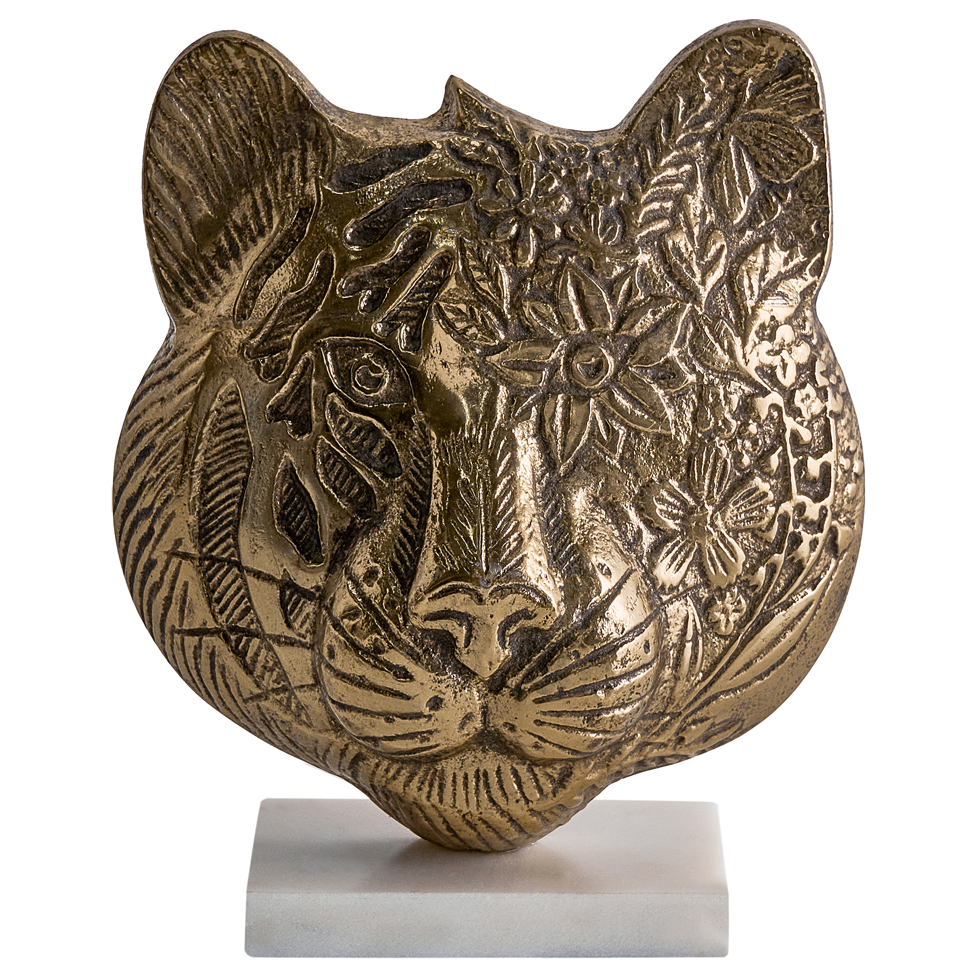 Dekorativ figur Tiger BROVA Metal Guld