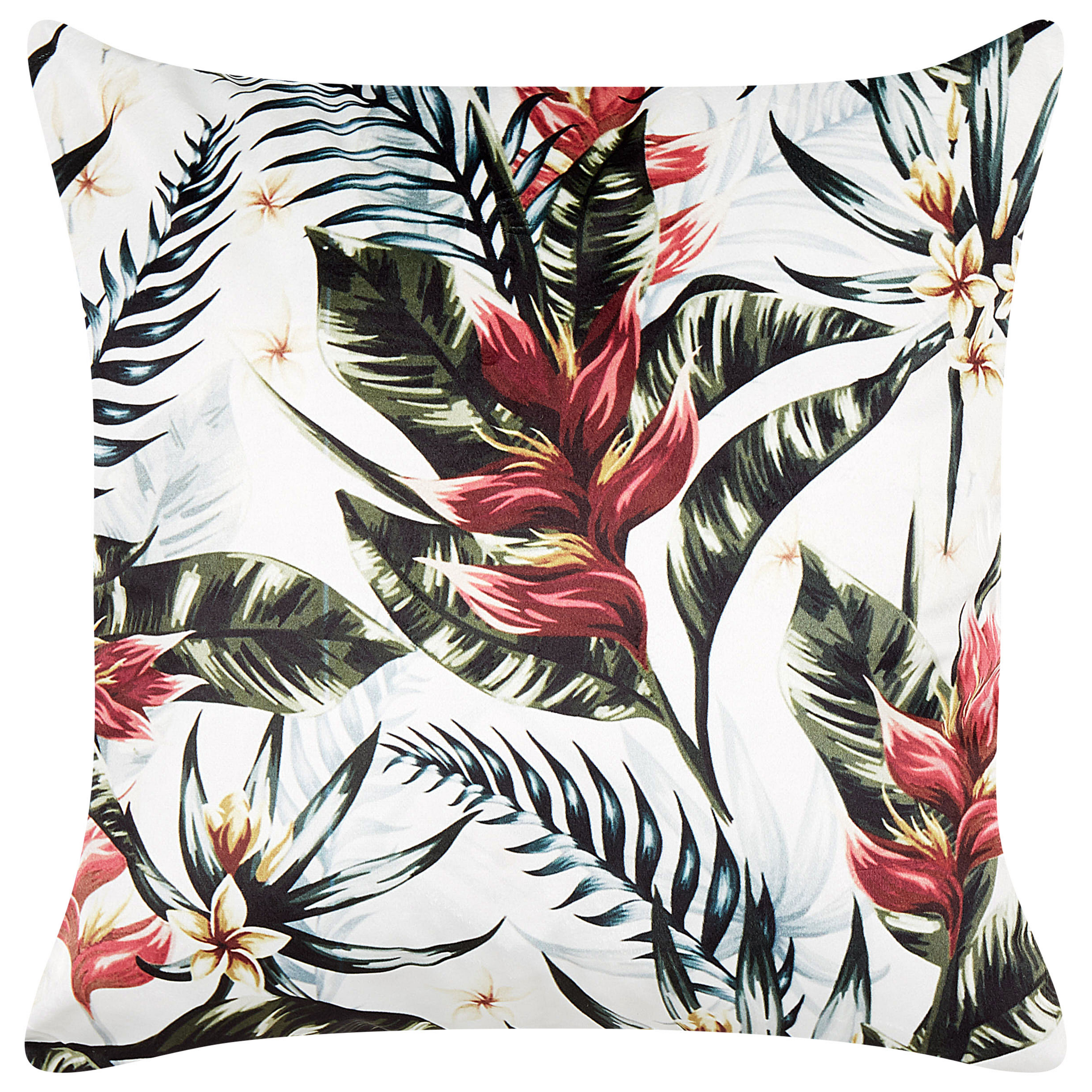 Pyntepude EDELWEISS 45 x 45 cm Velour Multifarvet Plante mønster
