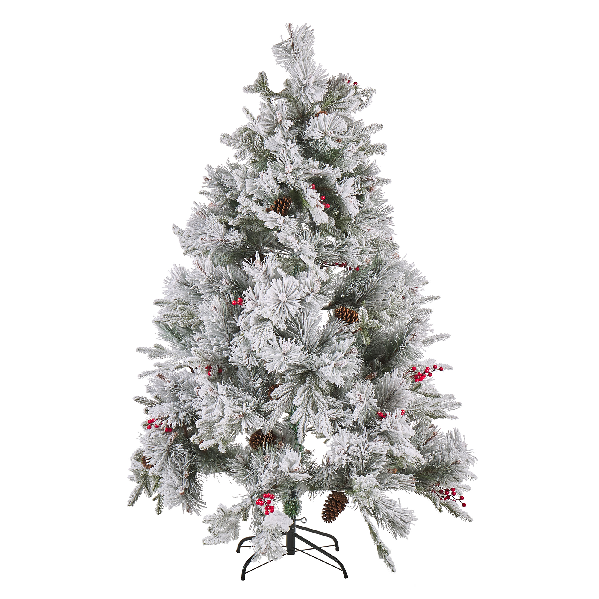 Sneklædt juletræ MASALA 180 cm Hvid