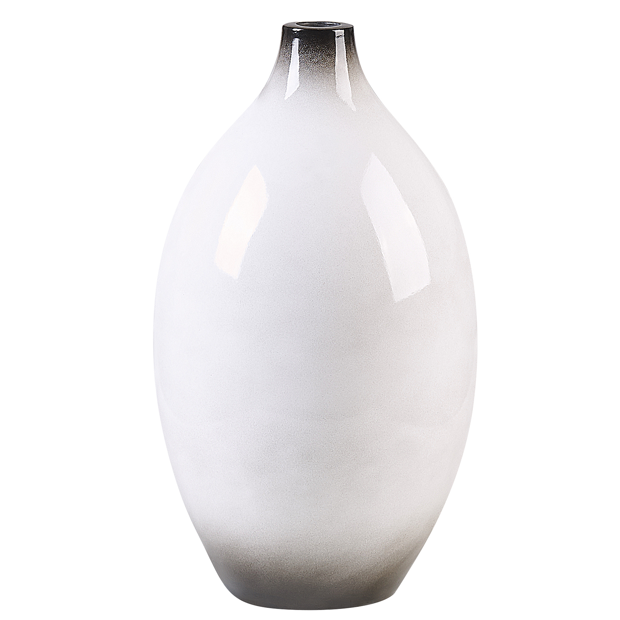Dekovase BAEZA 36 cm Keramik Hvid