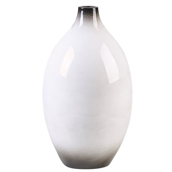 Dekovase BAEZA 36 cm Keramik Hvid