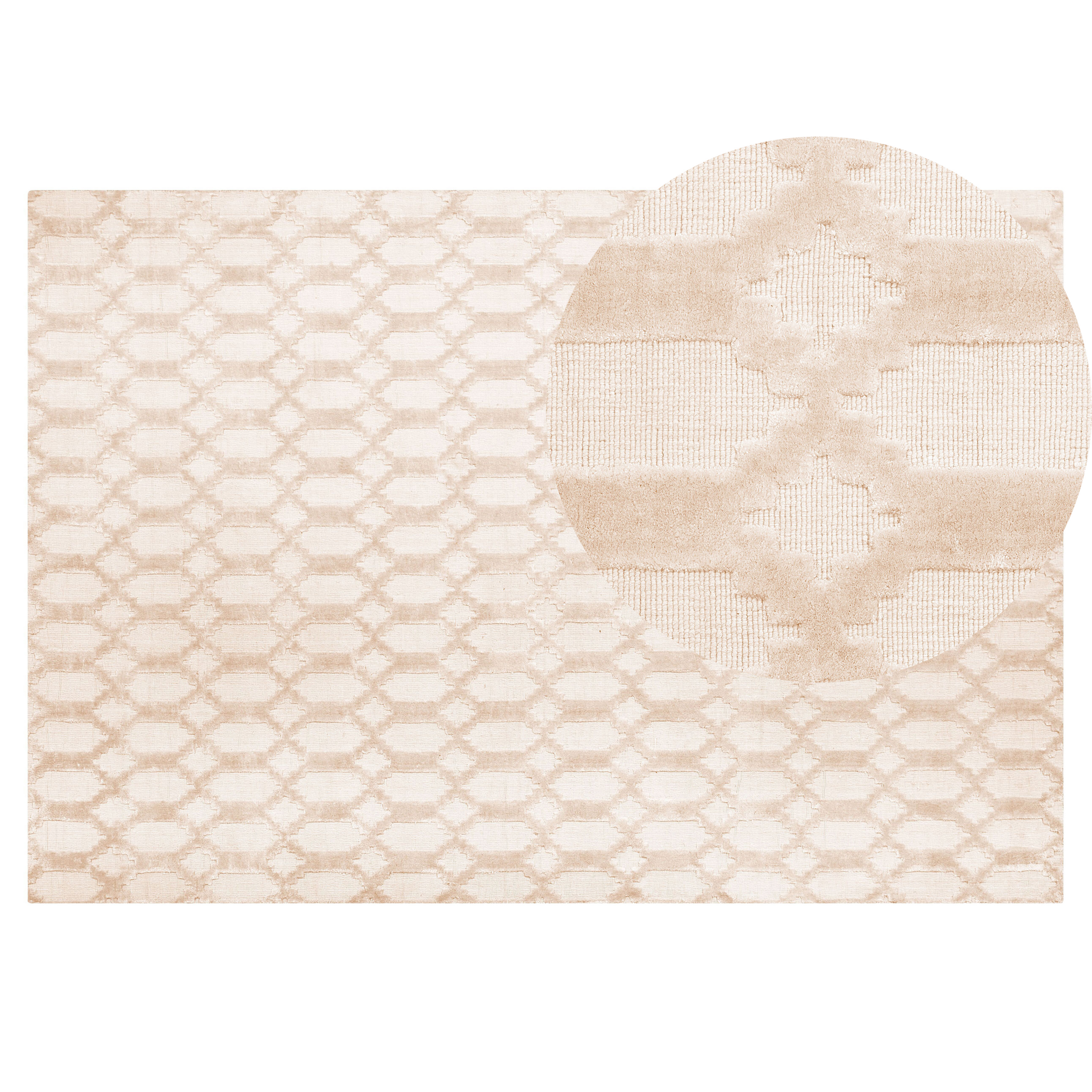 Gulvtæppe CIZRE Beige 140 x 200 cm Viskose