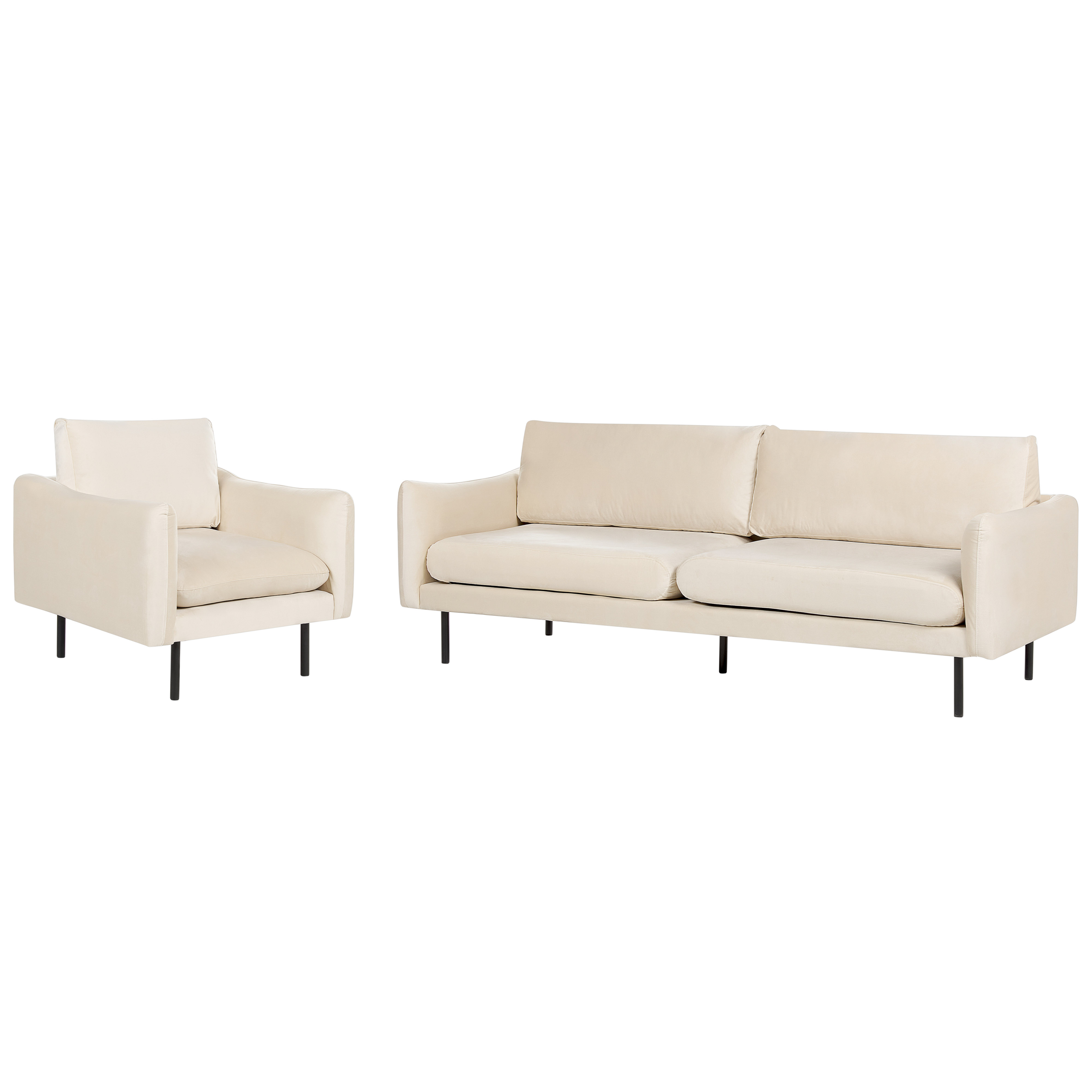 Sofasæt 4 personers VINTERBRO Velour Lys Beige