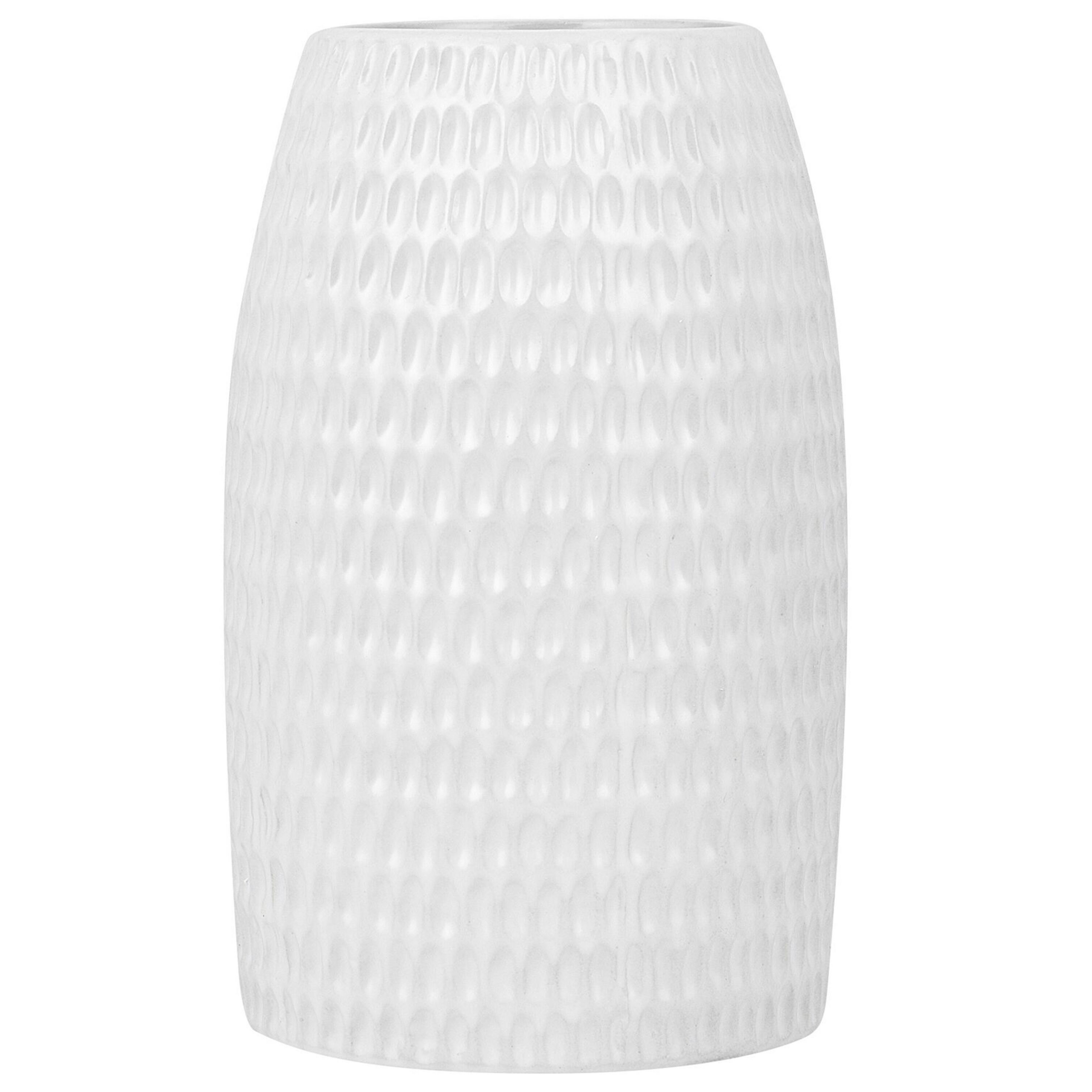 Dekovase LINZI 25 cm Stentøj Hvid