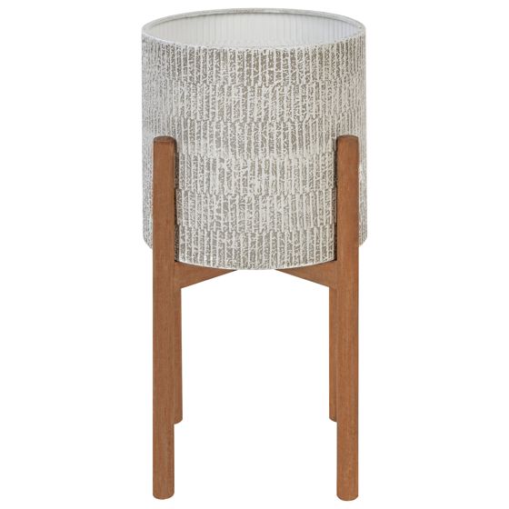 Forhøjet plantekrukke PINSAPO 30 cm Metal Grå