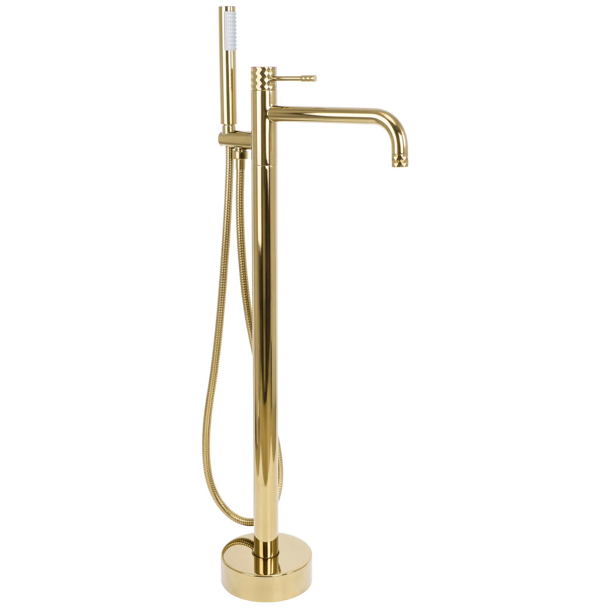 REA gulvmonteret badekarsarmatur Lungo Diamond , Guld, 23,5x16x88cm