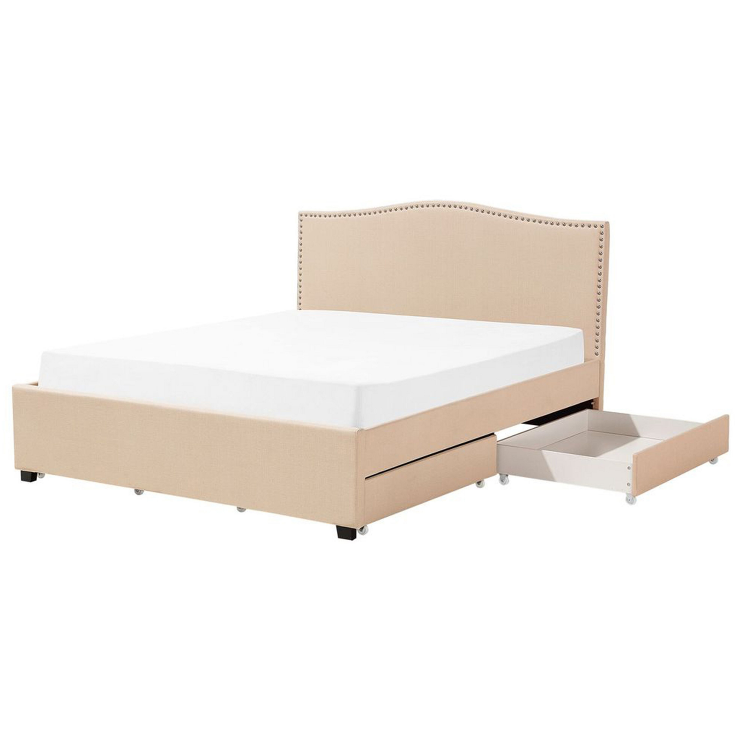 Seng med skuffer til opbevaring MONTPELLIER Beige 180 x 200 cm