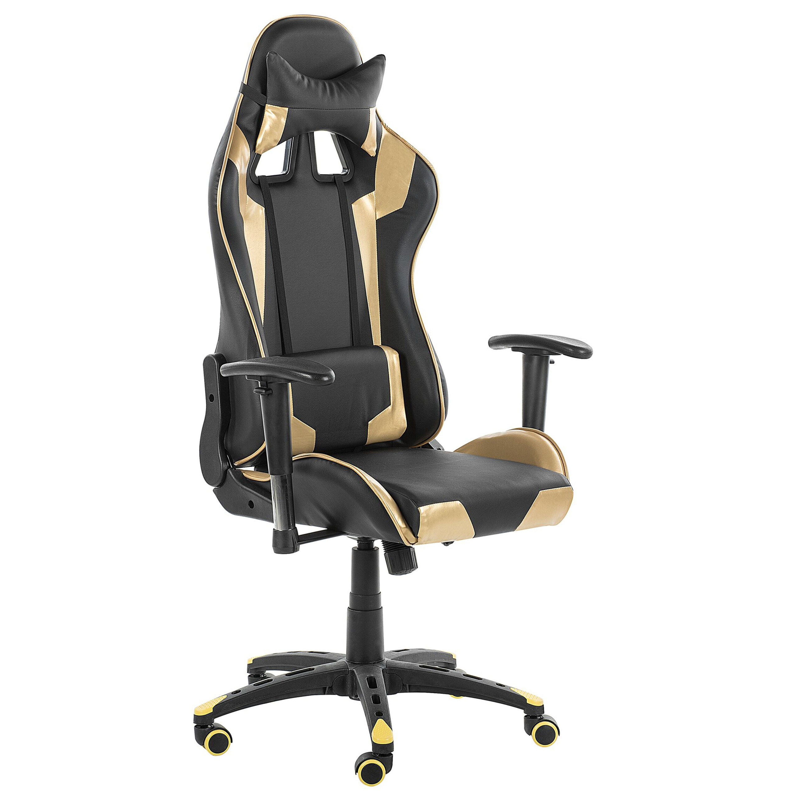 Gamingstol KNIGHT Kunstlæder Guld