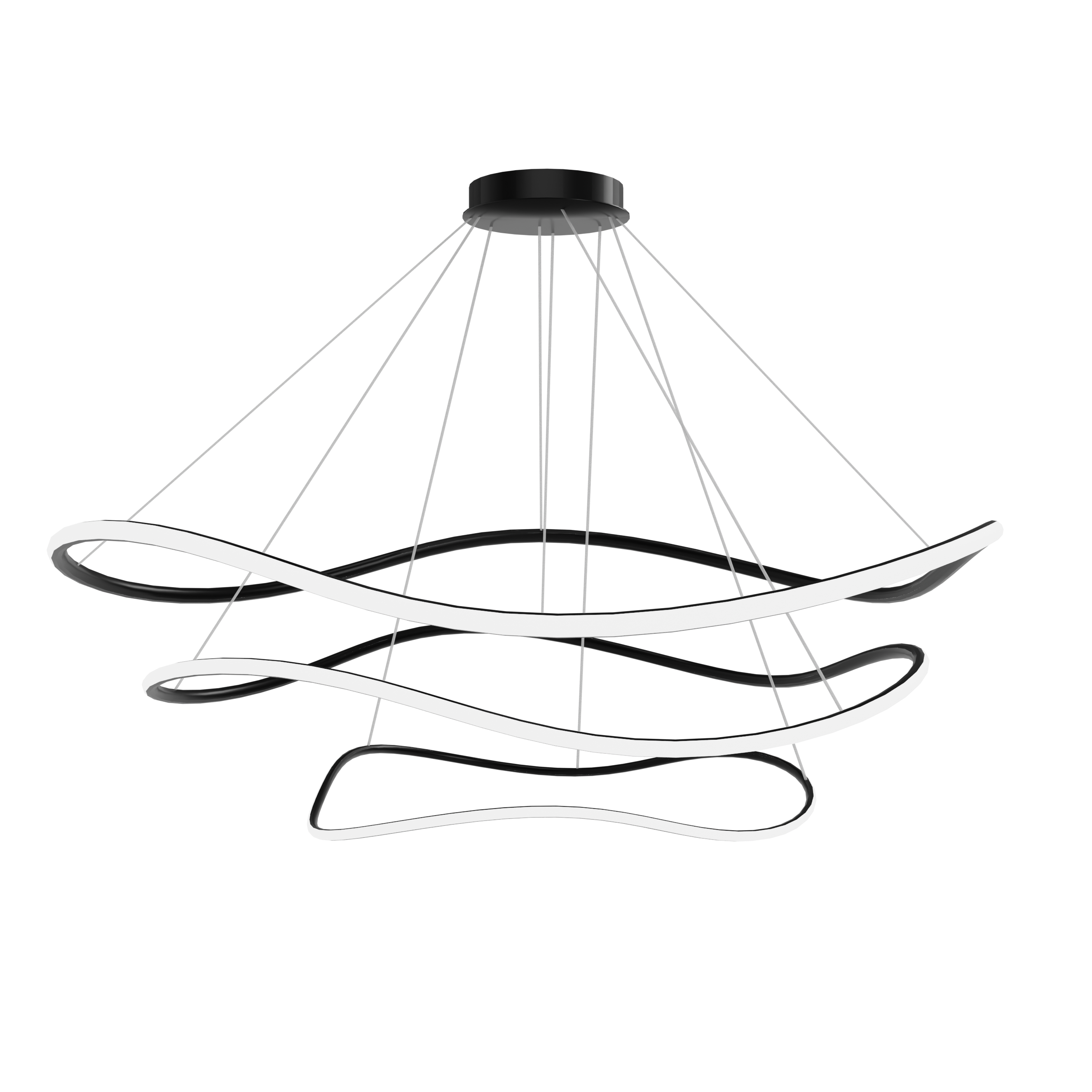 TOOLIGHT hængende loftlampe LHJ016-CP3 BLACK Sort 60x60x30cm