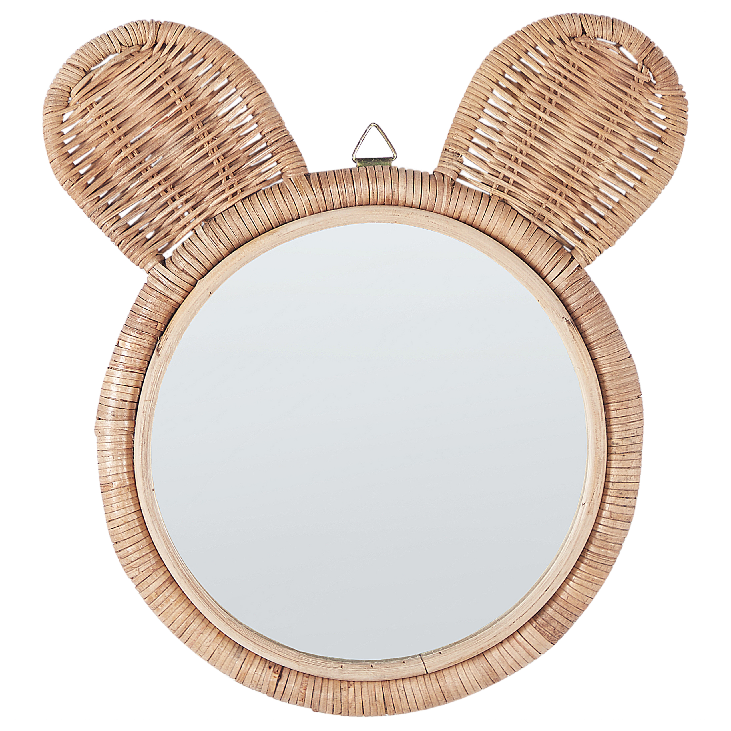 Vægspejl ASHANTI 30 cm 33 cm Rattan Naturlig