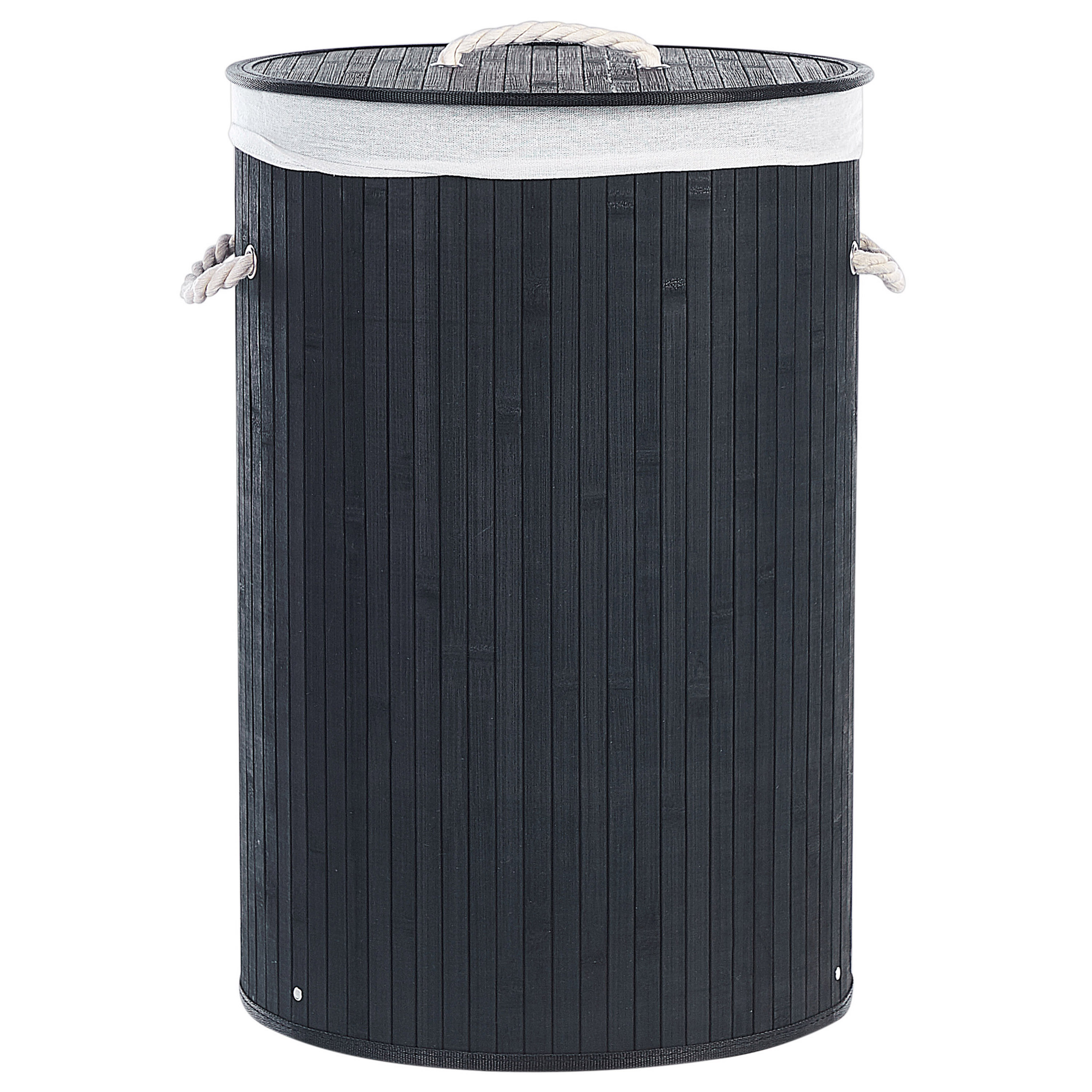Vasketøjskurv SANNAR Bambus Sort 75 L