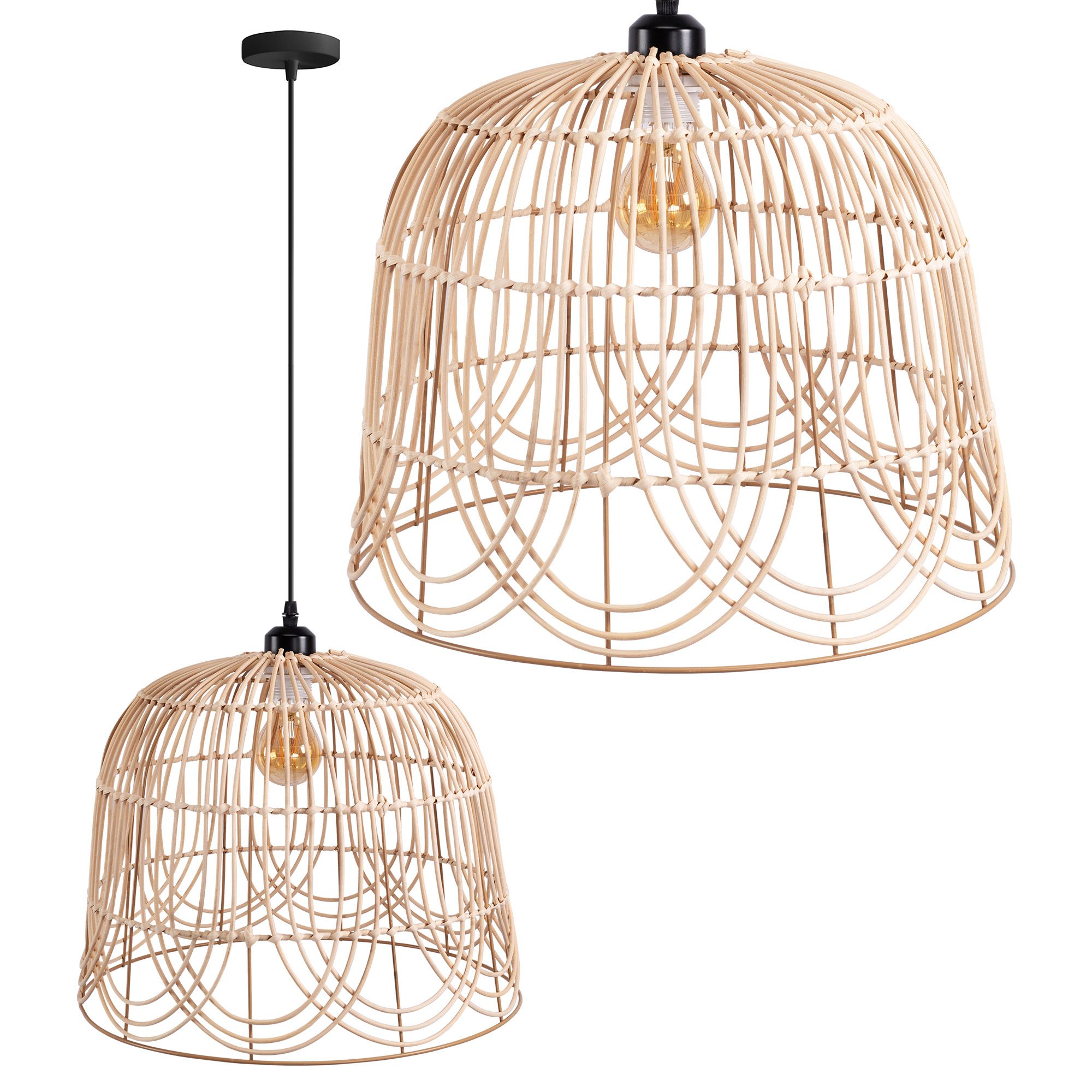 TOOLIGHT hængende loftlampe APP1352-1CP 40CM Beige 34,5x39,5x30cm