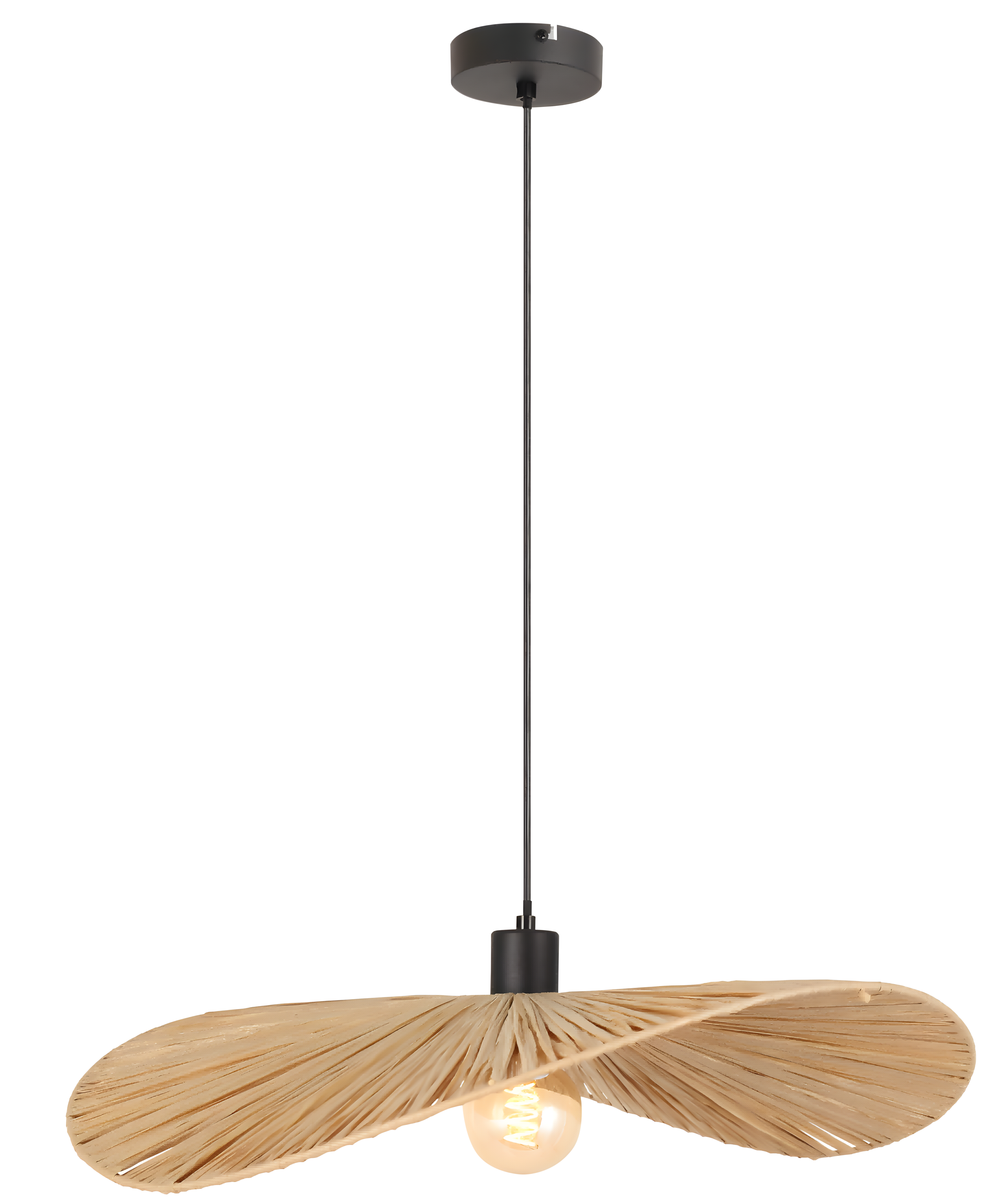TOOLIGHT hængende loftlampe APP1826-1CP Sort/Brun 60x60x16,5cm