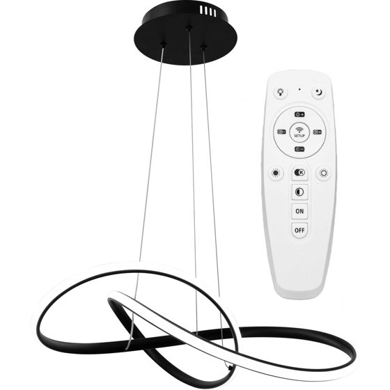 TOOLIGHT hængende loftlampe APP395-CP LED Sort 14,5x55x90cm