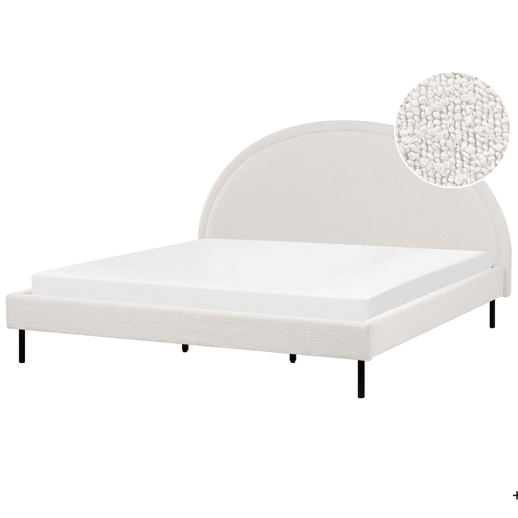 Seng Boucle MARGUT 180 x 200 cm Hvid