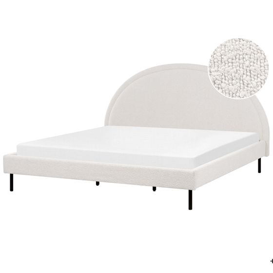 Seng Boucle MARGUT 180 x 200 cm Hvid
