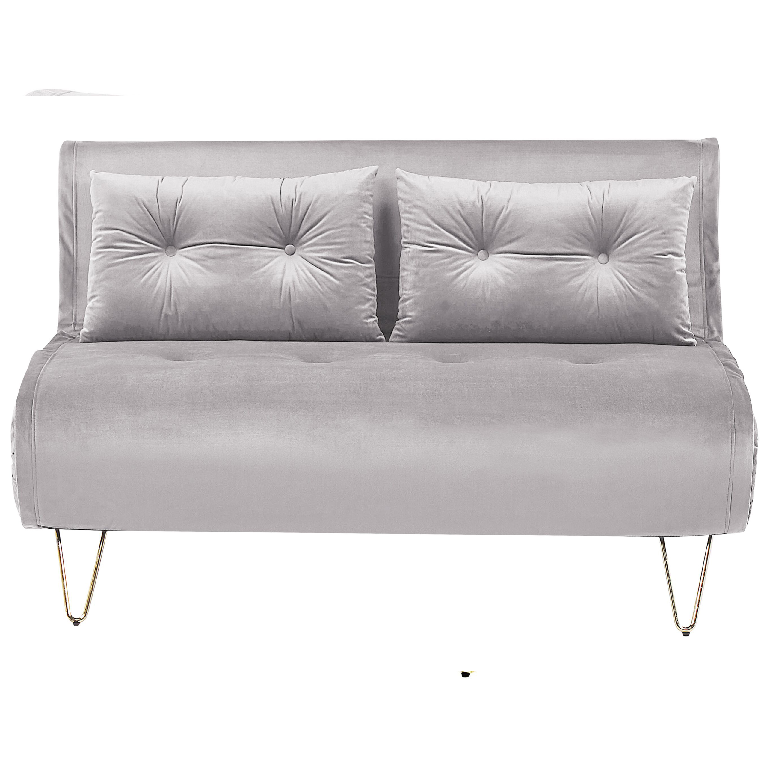 Sovesofa 2 personers VESTFOLD Velour Grå