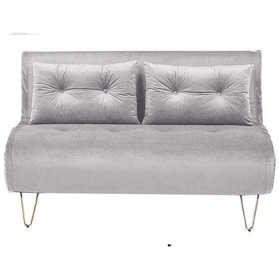 Sovesofa 2 personers VESTFOLD Velour Grå