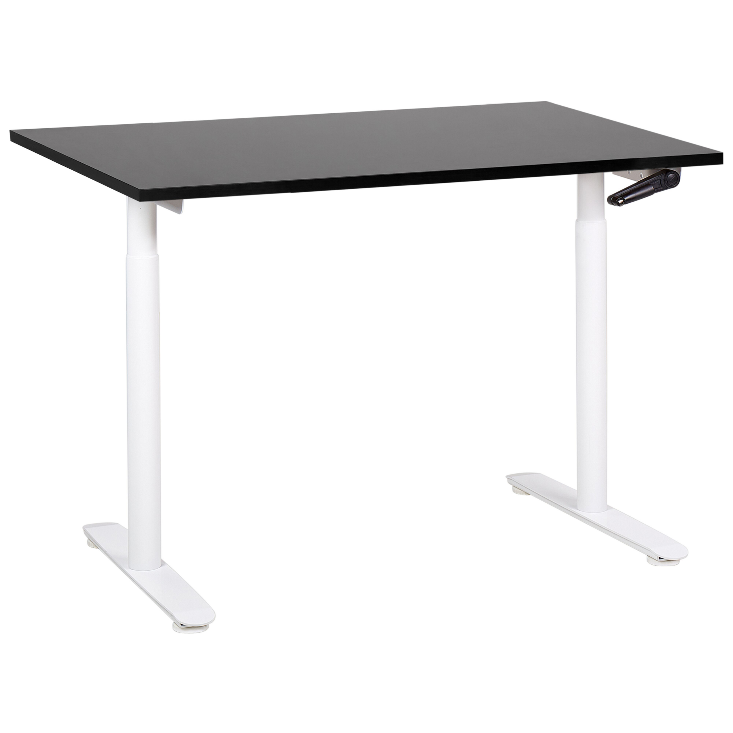 Manuelt justerbart hæve sænkebord DESTINAS 120 cm 72 cm Sort/hvid