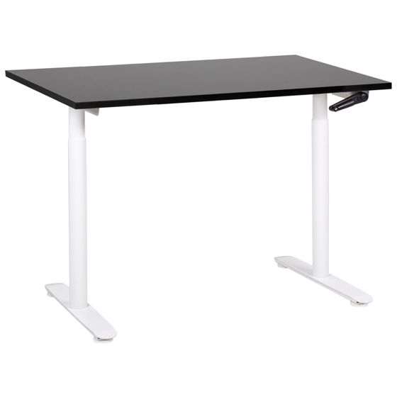 Manuelt justerbart hæve sænkebord DESTINAS 120 cm 72 cm Sort/hvid