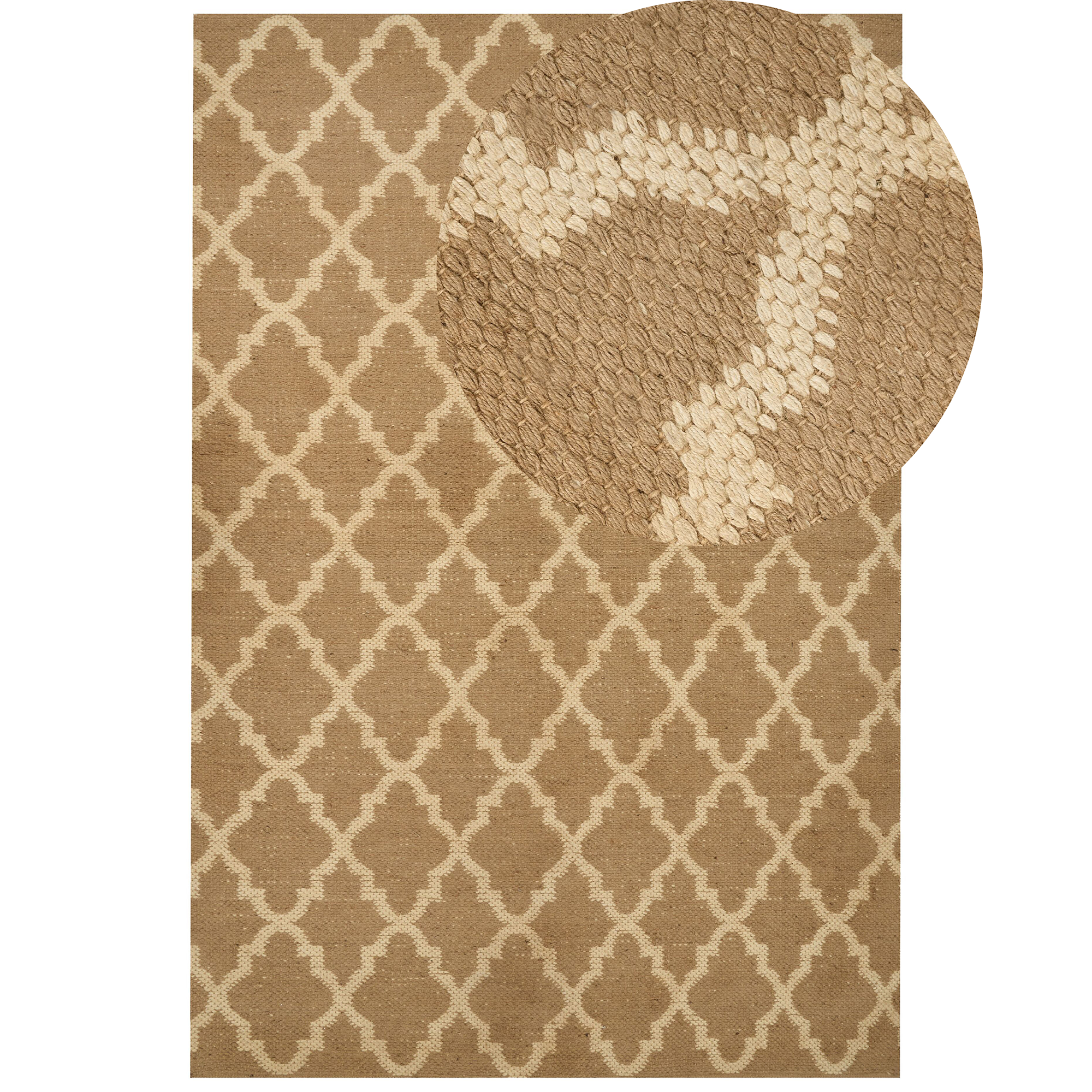 Gulvtæppe MERMER Beige 200 x 300 cm Jute