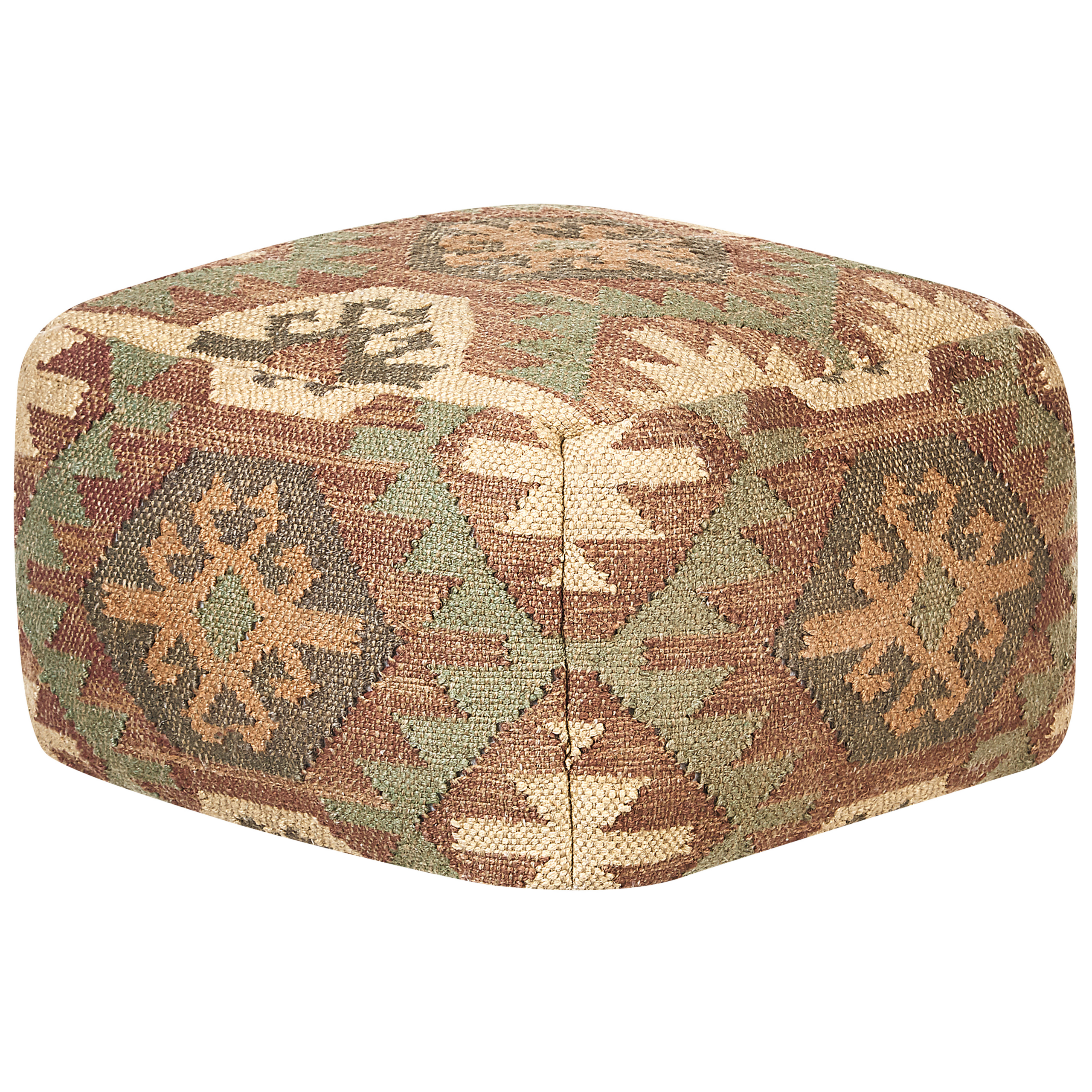 Puf ARVEN Jute Multifarvet