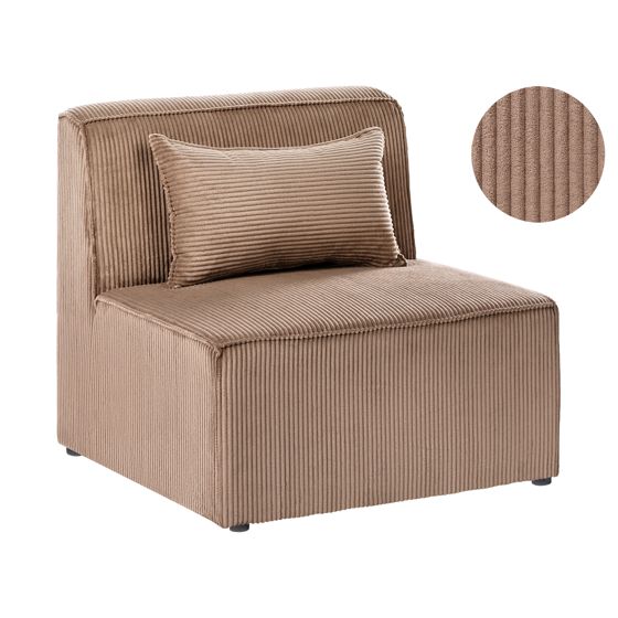 Stol Modul LEMVIG Fløjl Mørk beige