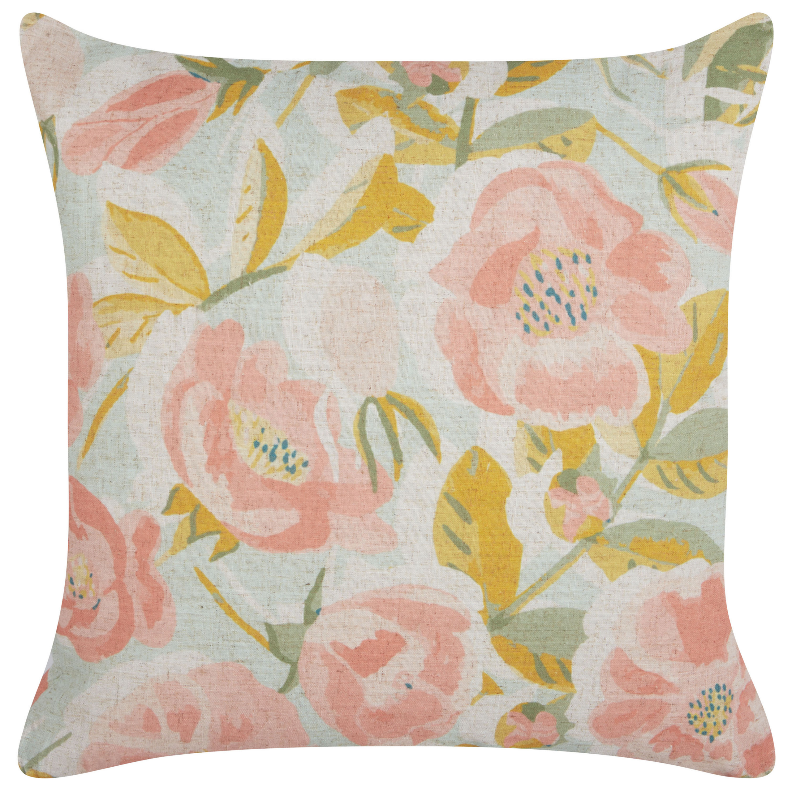 Pyntepude ZAHRIYE 45 x 45 cm Lyserød Blomstermønster