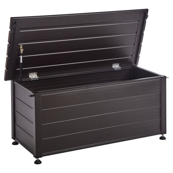 Opbevaringsboks CAMPALTO 113 cm 50 cm Metal Mørkebrun