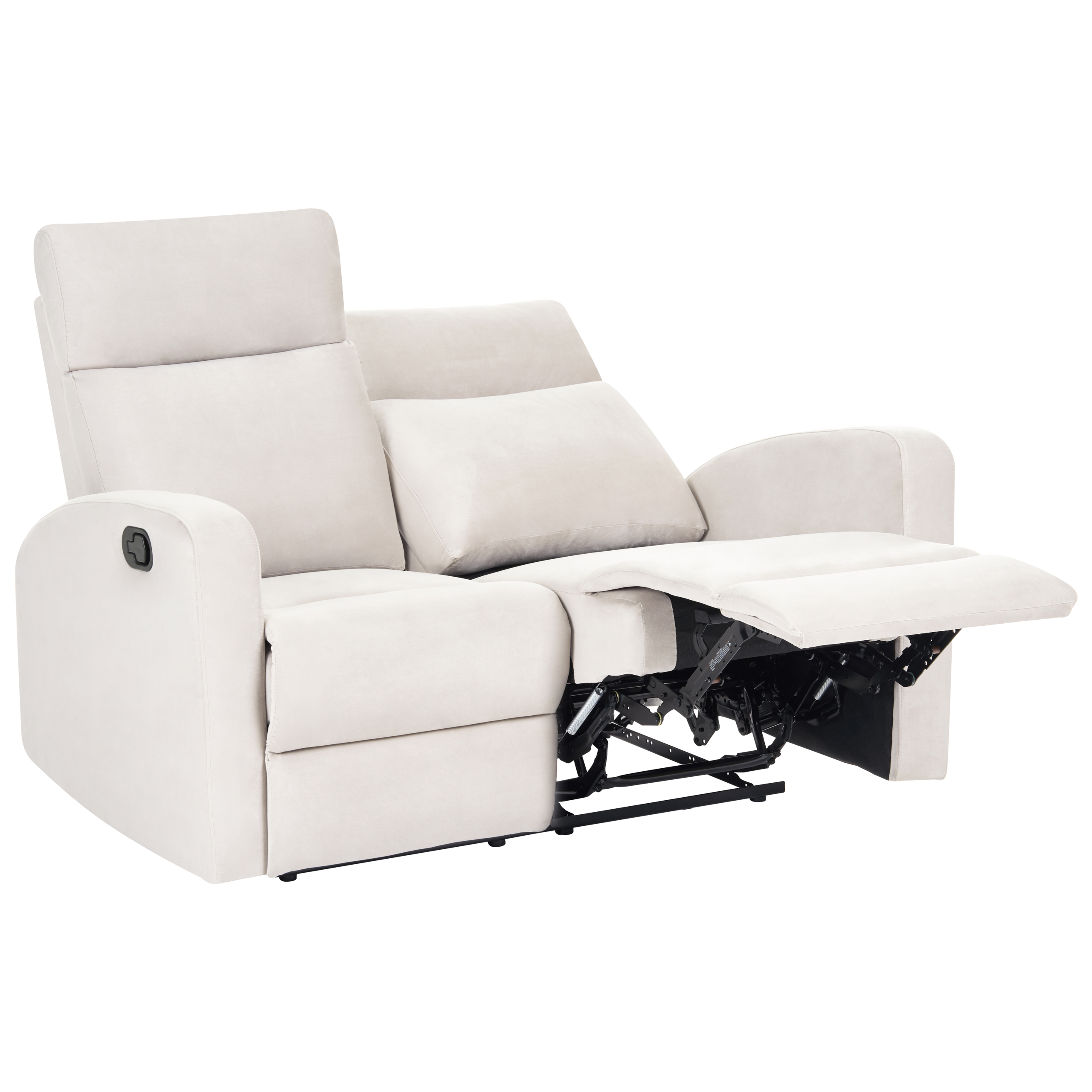 Manuel recliner sofa 2 personers VERDAL Inkl. fodstøtte Velour Beige