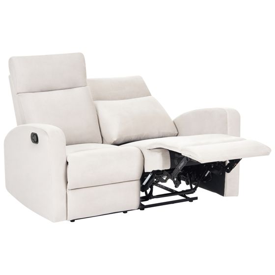 Manuel recliner sofa 2 personers VERDAL Inkl. fodstøtte Velour Beige