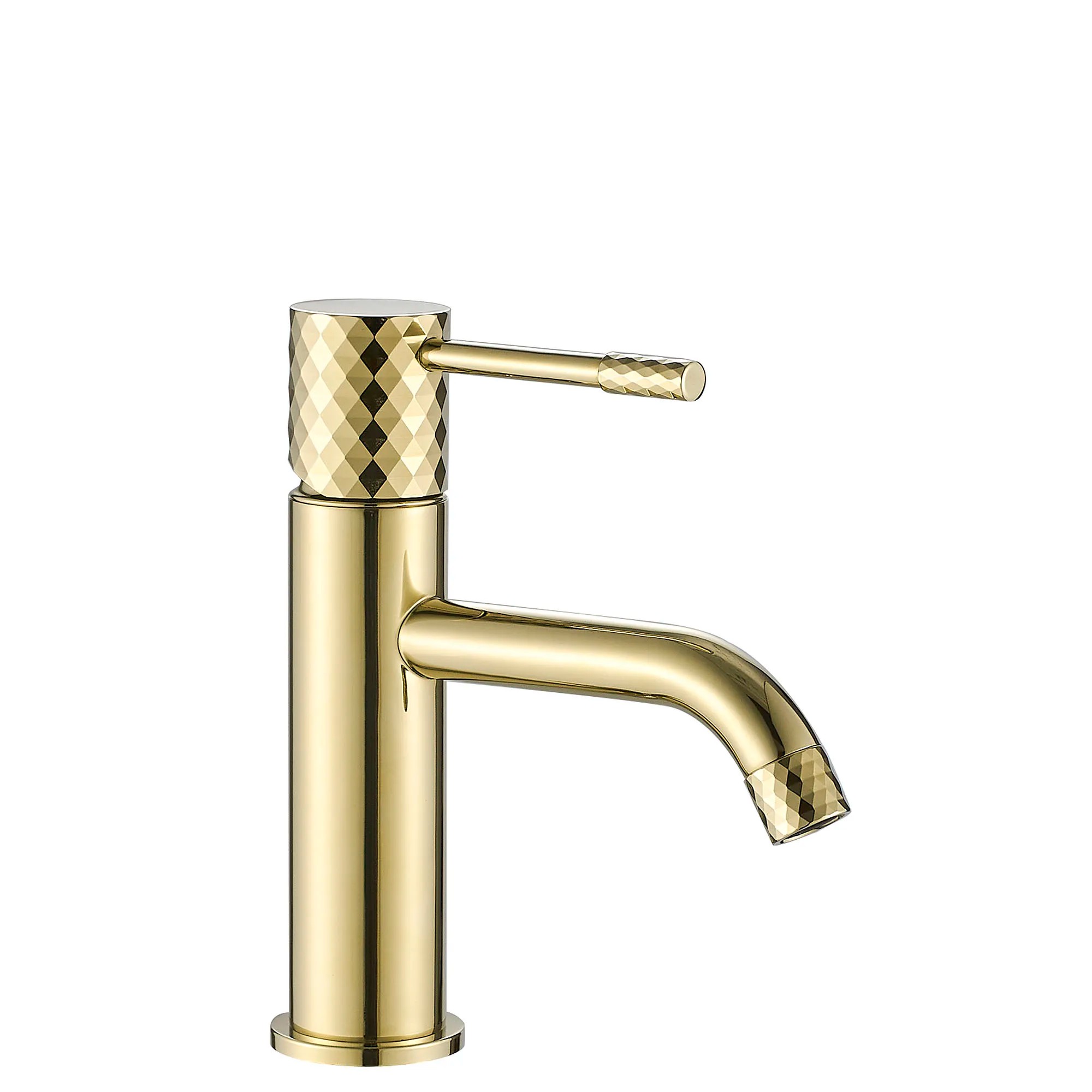 REA håndvaskarmatur Lungo Diamond Lav Guld, 12x4x18,5cm