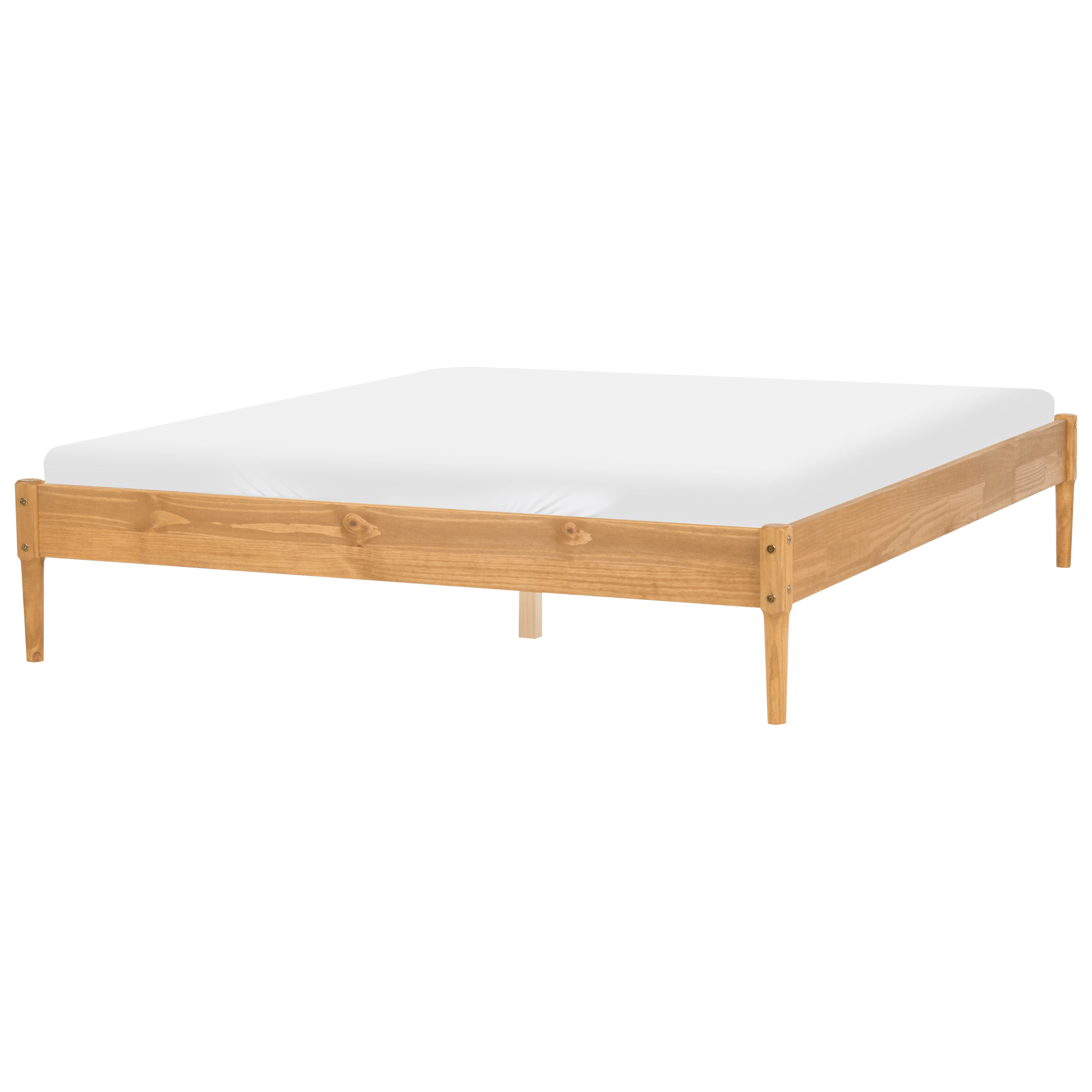 Seng uden hovedgærde Fyretræ VEYRAC 160 x 200 cm Lysebrun