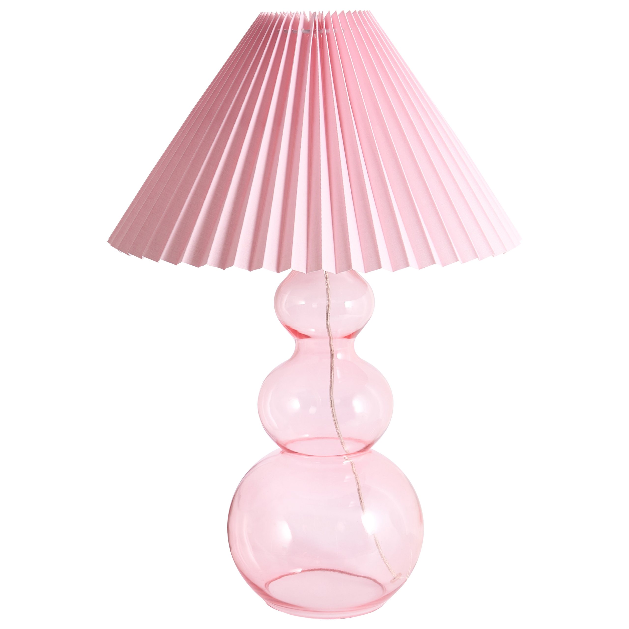 Bordlampe SENGWA Glas Lyserød