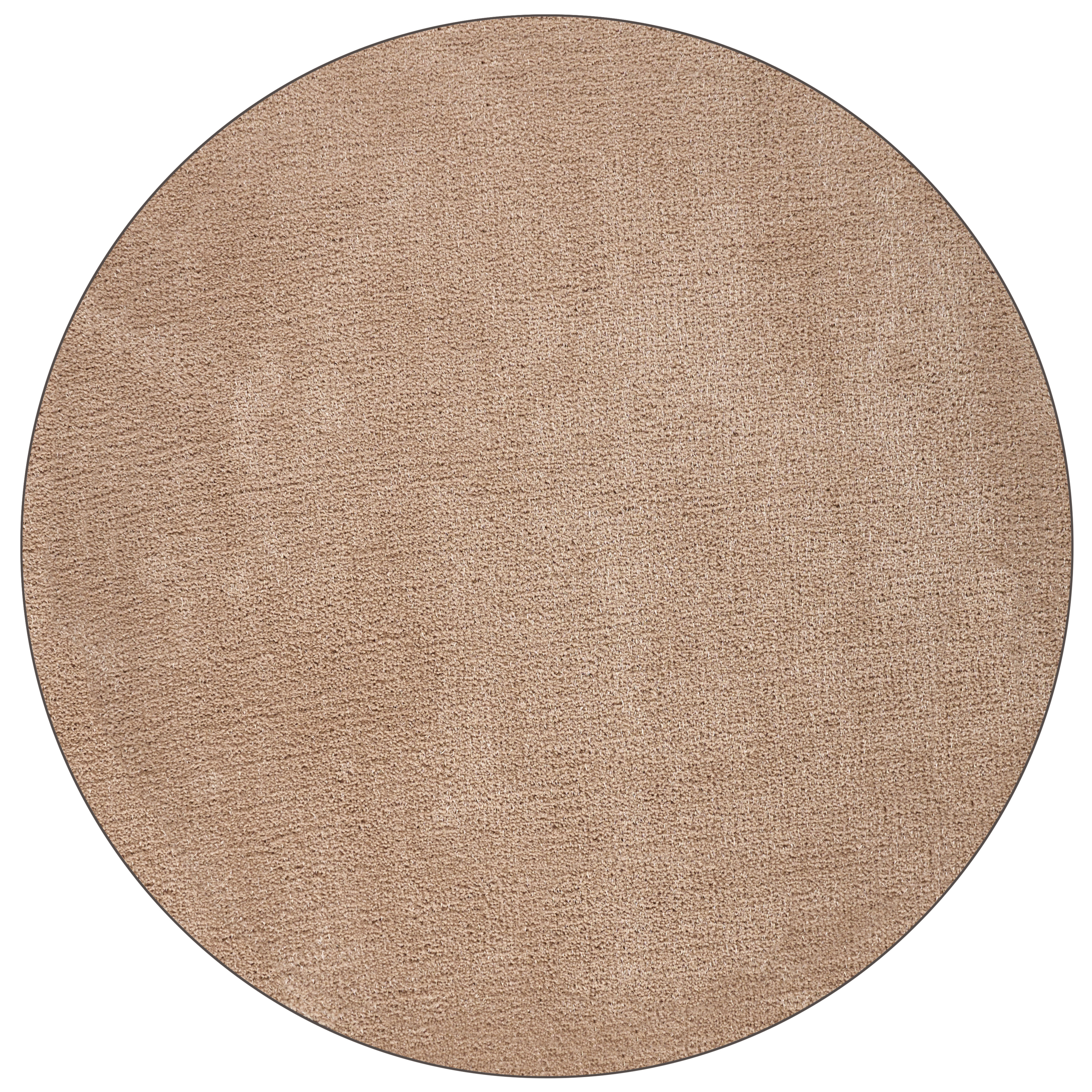 Shaggy gulvtæppe DEMRE Mørk beige ø 140 cm