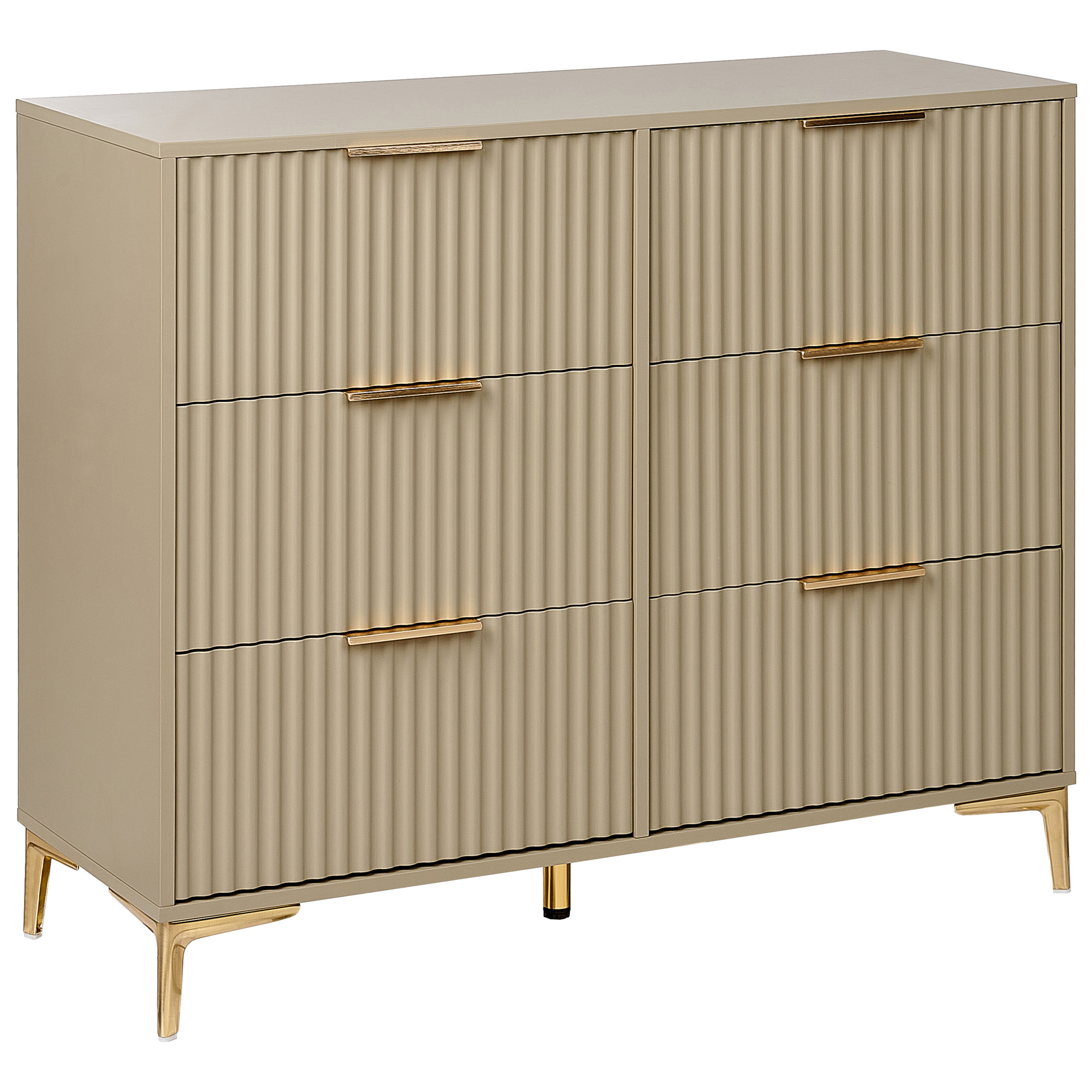 6 skuffers kommode WALCOTT Beige