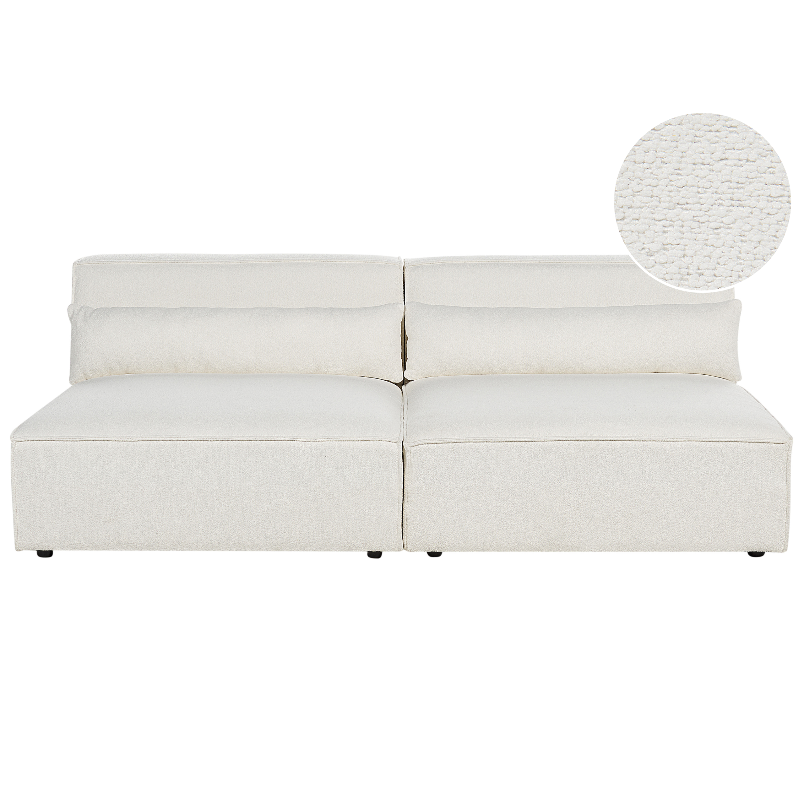 Modulsofa 2 personers HELLNAR Boucle Cremehvid