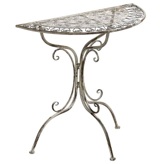 Bistro bord NURRA 80 cm 36 cm Metal Grå