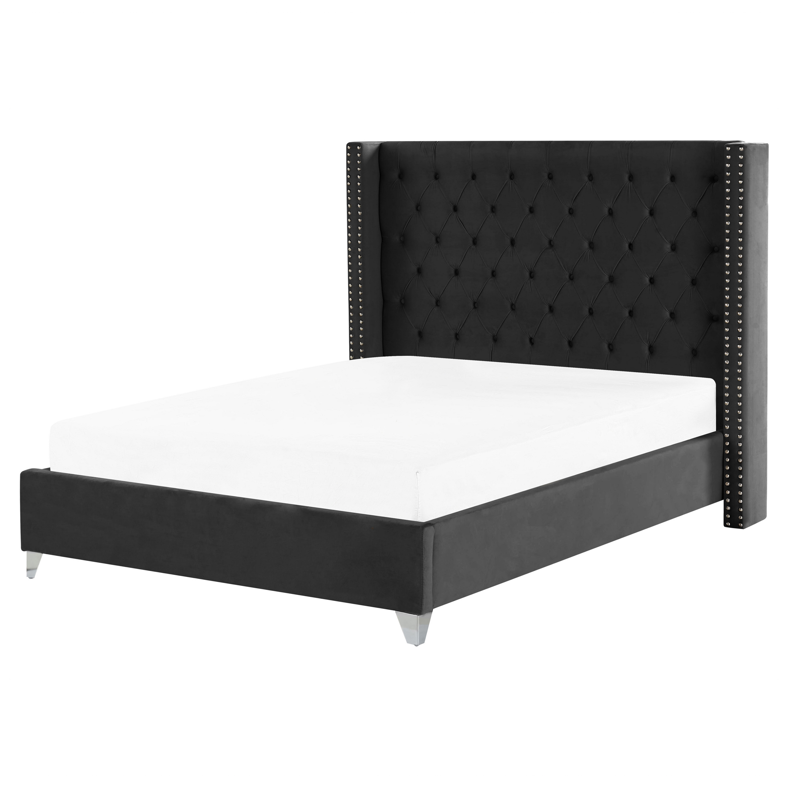 Seng Velour LUBBON 160 x 200 cm Sort