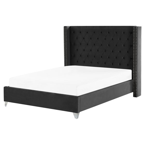 Seng Velour LUBBON 160 x 200 cm Sort