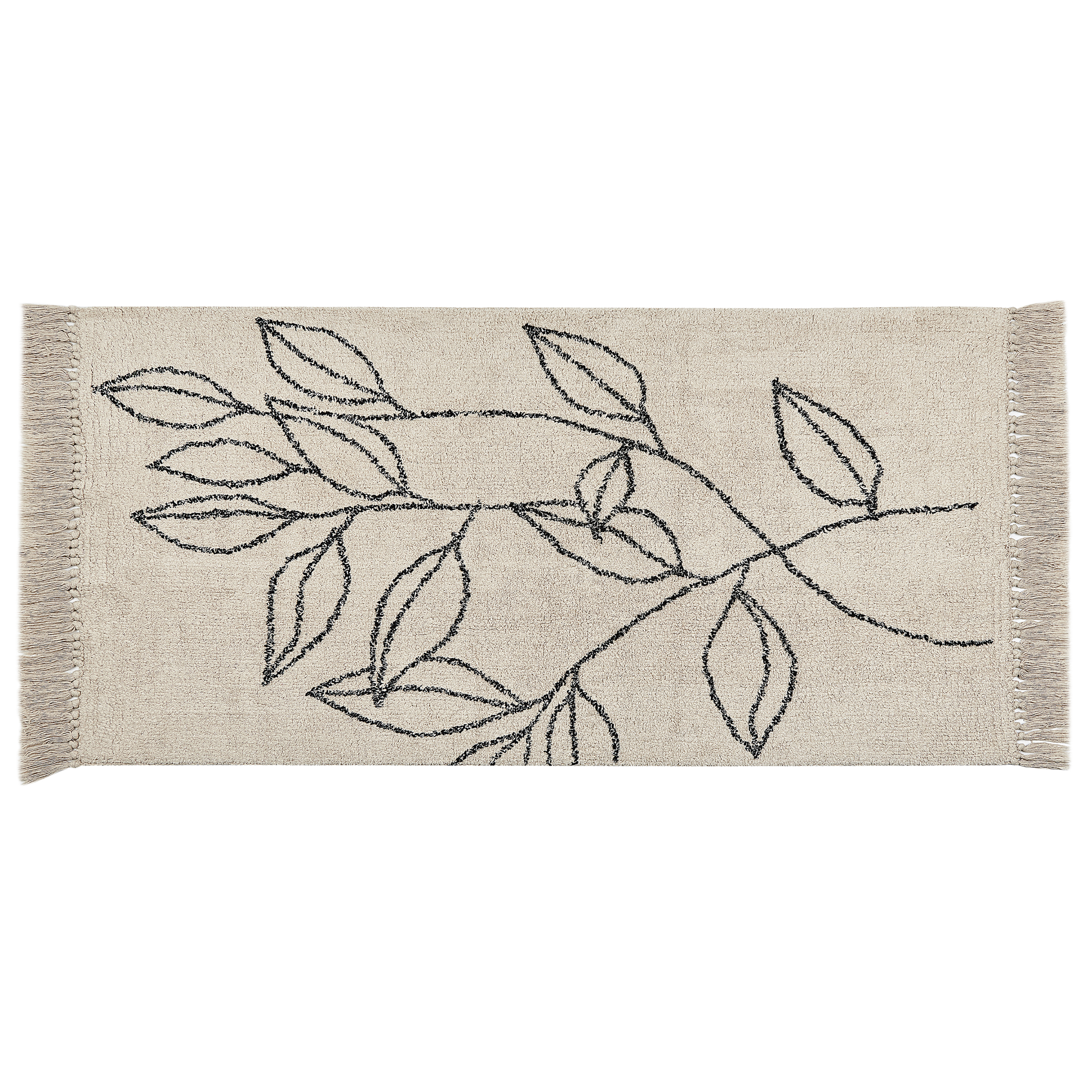 Gulvtæppe SAZLI Beige 80 x 150 cm Bomuld