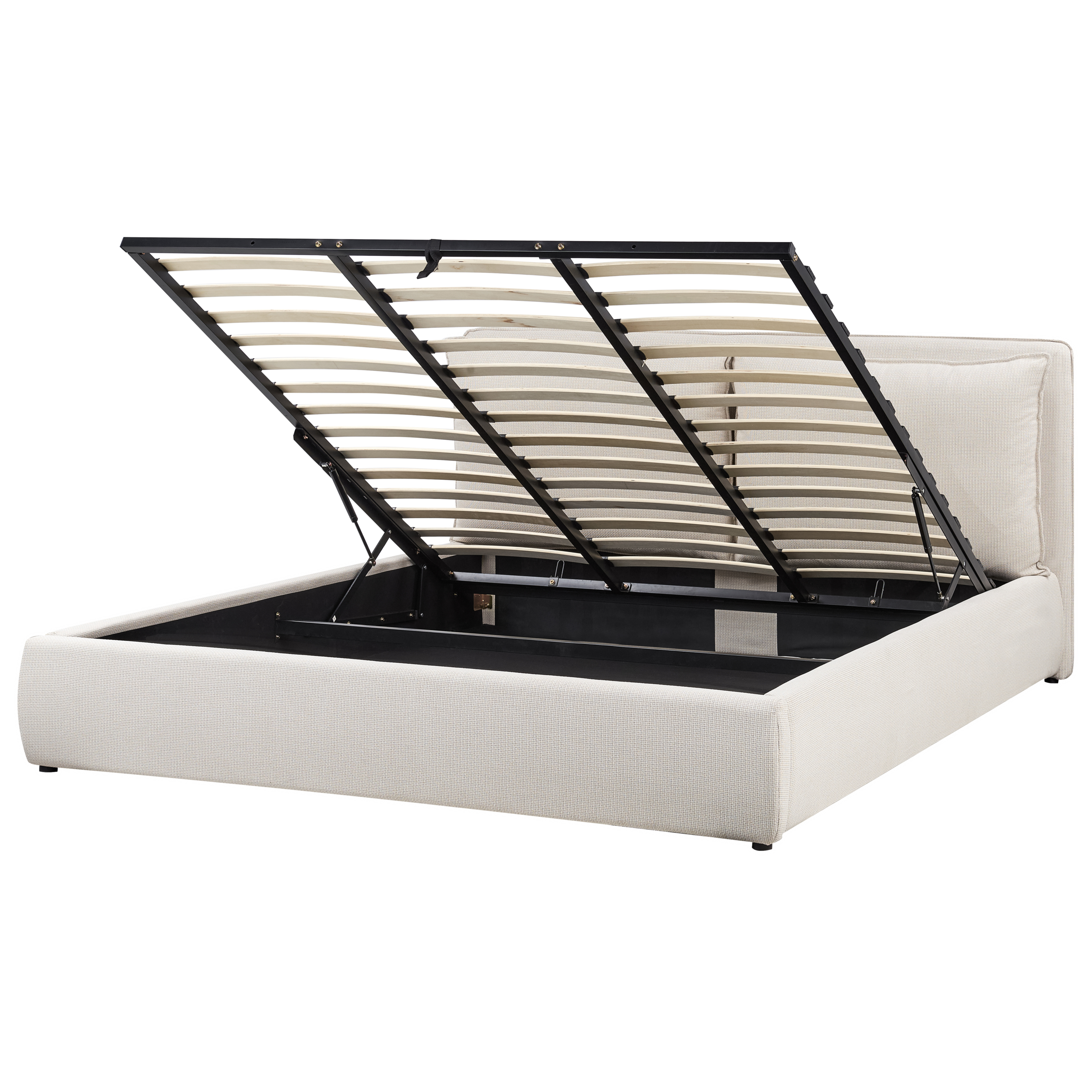 Seng med opbevaring BAJONNA Beige 180 x 200 cm