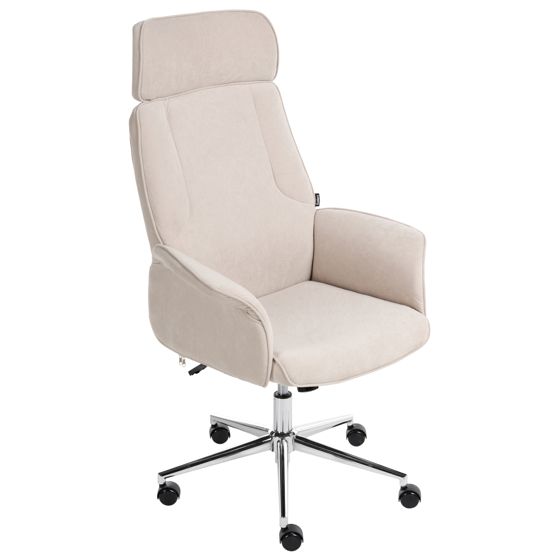 Kontorstol PILOT Velour Lys Beige