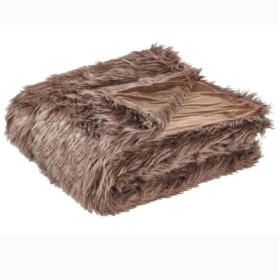 Sengetæppe DELICE 200 x 220 cm Brun