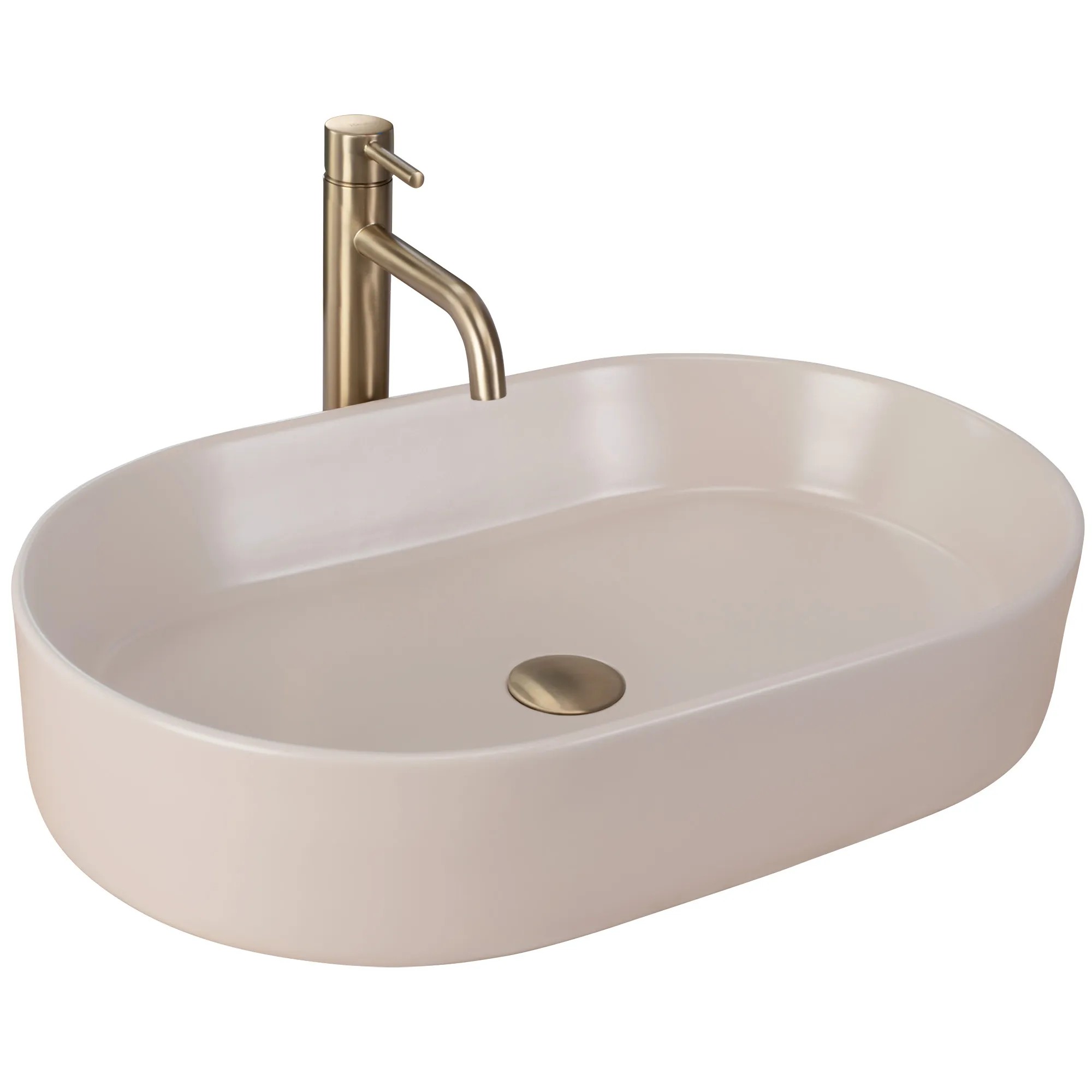 REA bordmonteret håndvask NADIA 60 Beige, 61x38,5x12cm