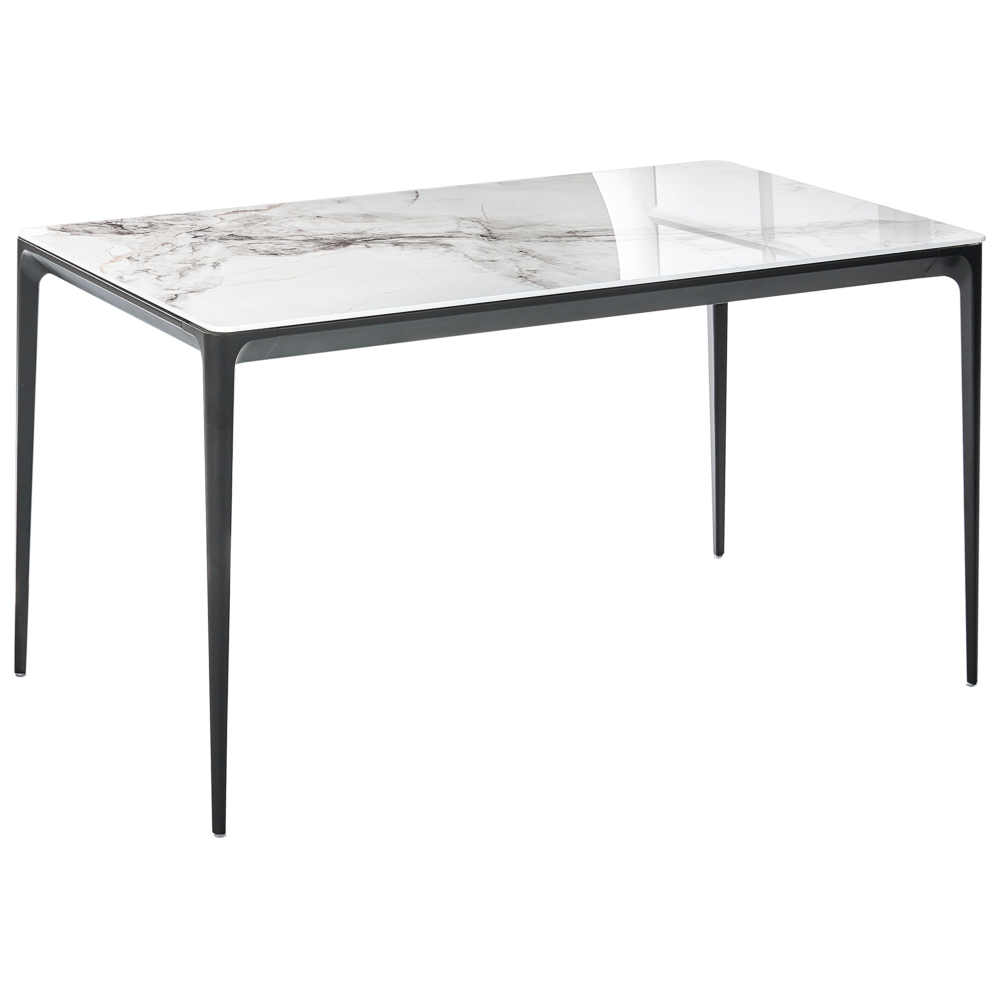 Spisebord JOLLEIN Hvid marmor 140 cm 80 cm Glas