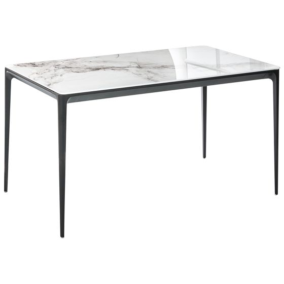 Spisebord JOLLEIN Hvid marmor 140 cm 80 cm Glas