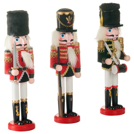 Dekorativ figur LAGAN 30 cm Nøddeknækker Rød